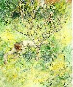Carl Larsson naken flicka under prunusbusken china oil painting artist